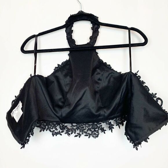 NWT Ed Young Prom Dress Halter Top Black XS - Picture 3 of 5